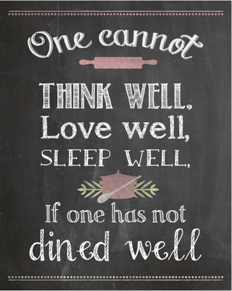 Kitchen Printable - Virginia Woolfe Quote {www.homemadeinterest.com}