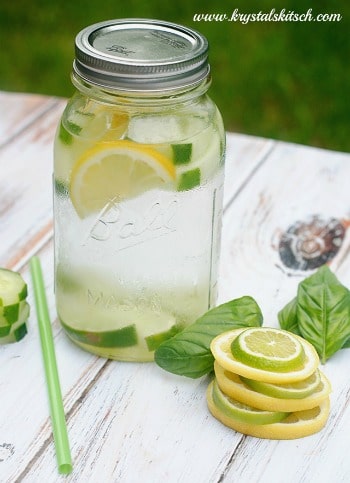 Cucumber Lemon Lime Basil Infused Water Recipes