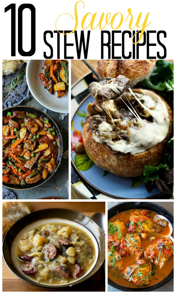 10 Savory Stew Recipes | Home. Made. Interest.  Fall is the perfect time to enjoy a savory hearty stew tat the whole family will enjoy.