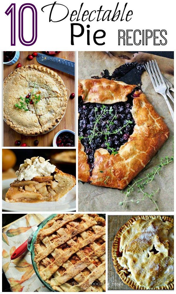 These 10 delectable pie recipes will leave your kitchen smelling like a little slice of heaven. Anyone who loves food will want to add a few of these recipes to their list of things to try! They would be great for Thanksgiving, Christmas....really any time of year!