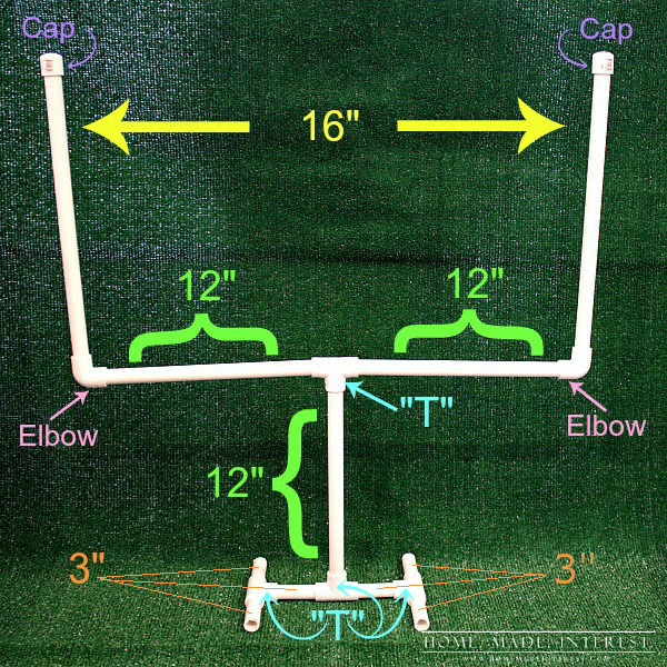 Are you planning on having a big super bowl party this year? Here is a SIMPLE tutorial on how to make a table football field goal as a simple game day decoration for your next football party!