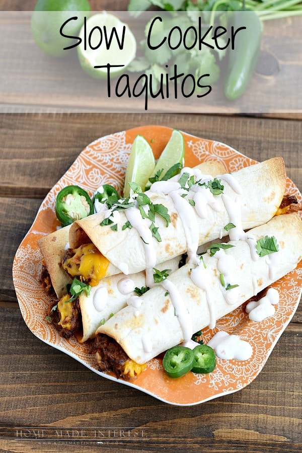 slow cooker beef taquitos