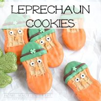 These leprechaun cookies are a fun and easy St. Patrick’s day treat for St. patrick’s day parties or just a treat for the kids.