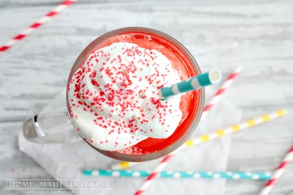This Kool-Aid slushi poured over vanilla ice cream is a fun summer kid recipe!