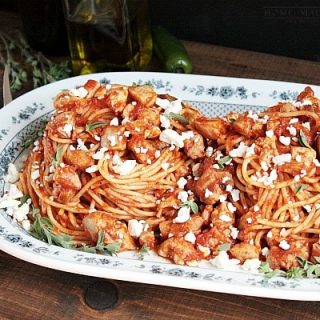 This spicy chicken pasta recipe is simple to make for an easy weeknight dinner or a fancy dinner party.
