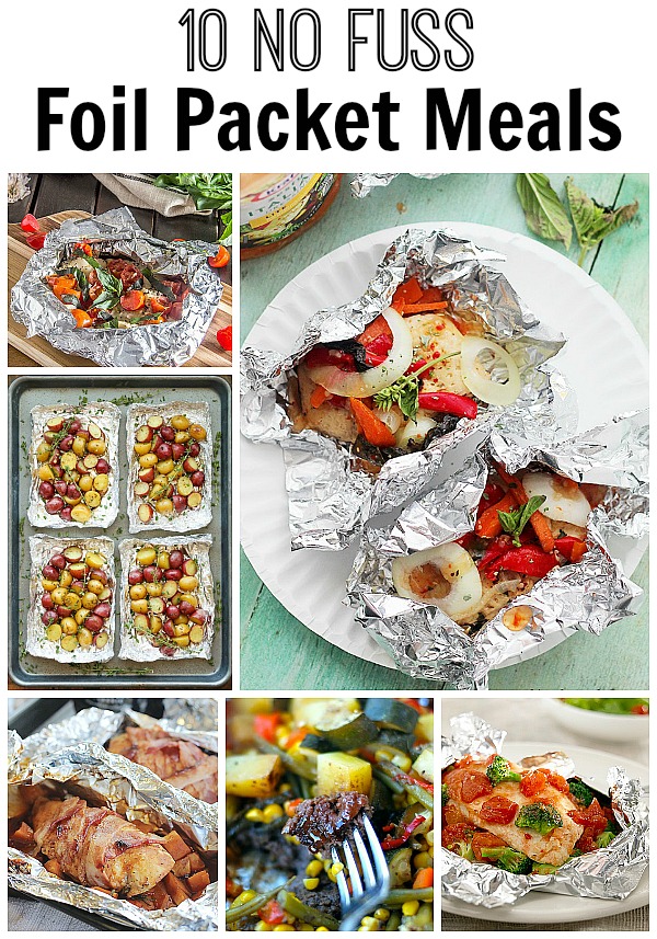 Easy no fuss foil packet meals! No cleaning involved. These foil packet recipes are great in the oven & on the grill.