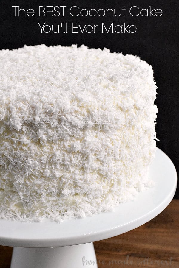 This is the best coconut cake recipe I’ve ever made. This easy coconut cake is moist and delicious and uses fresh coconut!