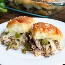 These sliders make great party food, especially during football season. Make everyone happy at your next game day party with Philly Cheesesteak sliders!