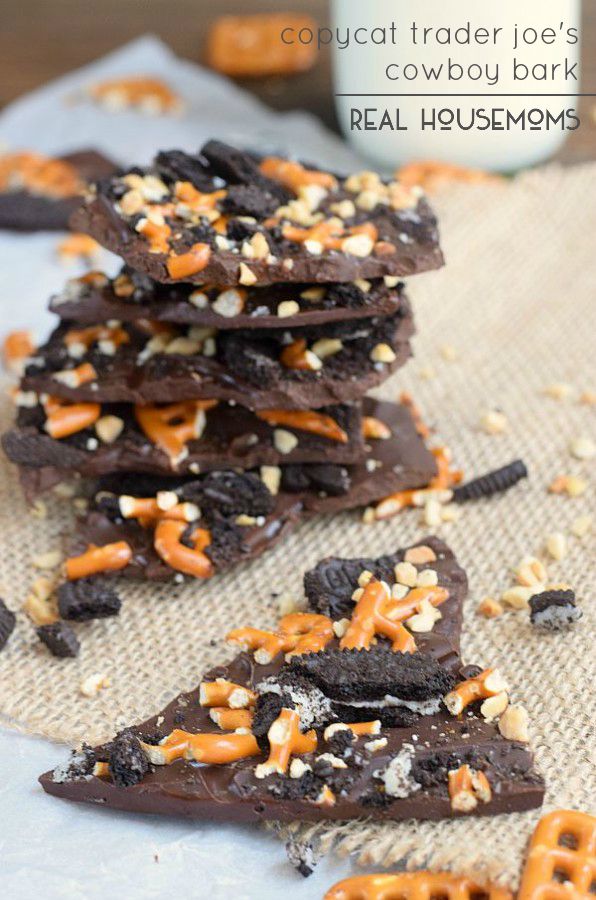 Sweet and salty, this copycat Trader Joe’s Cowboy bark is made with chocolate, oreos, nuts, and pretzels. This would make a great homemade food gift!