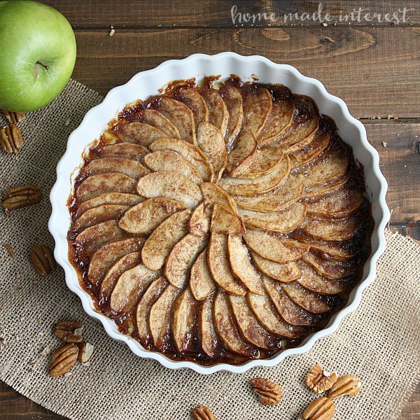 This fall recipe is the best part of an apple pie. Scalloped apples are baked with cinnamon and sugar until they are warm and bubbly. A simple fall dessert for apple lovers.