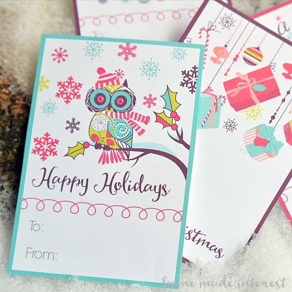 These free printable Christmas gift tags are a simple way to add a little color to your gift wrapping.