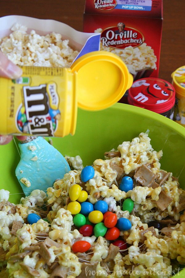 Pajama Party Movie Night - Put on your favorite PJs and grab some snacks, this Pajama party Movie night party is the perfect way to entertain the kids when the weather gets cold and they can’t go out and play. Sticky, salty and sweet S’Mores Popcorn balls are made with M&M’s and movie theater microwave popcorn for the perfect movie night treat. 