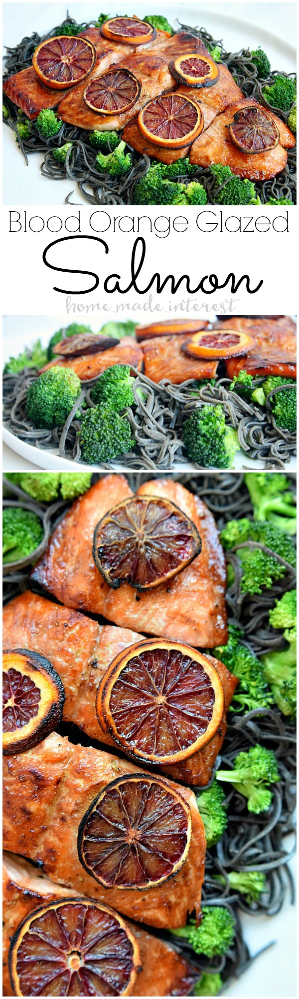 This salmon recipe is so easy to make and everyone in your family will love it. This easy salmon recipe is made with a sweet and salty blood orange glaze for a light, fresh fish dinner. Serve it with some noodles and broccoli and you have a complete meal. 