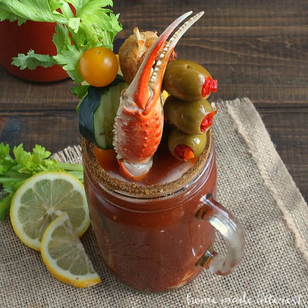 This easy and simple homemade Bloody Mary Recipe is the best you will ever taste. Adding a twist to a classic recipe and making it a Maryland Bloody Mary. A Bloody Mary bar would be a great brunch idea for a wedding or holidays.
