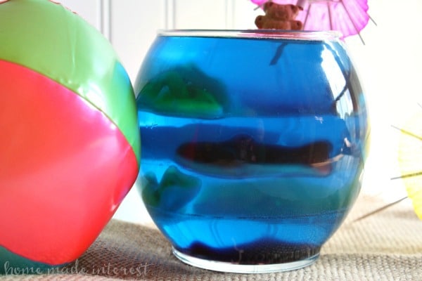 Get ready for Shark Week or celebrate a Shark birthday party with these fun Shark Jell-O bowls filled with gummy sharks! This is a great summer snack for kids!