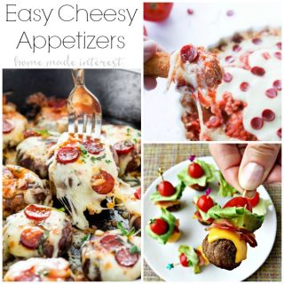 Easy Cheesy Appetizers that make great parties food. Kids and adults love cheese! Quick and simple appetizers for any occasion.