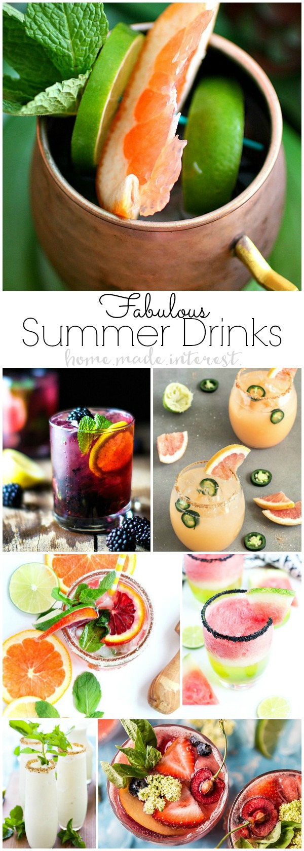 Refreshing and fun summer drink recipes that are nonalcoholic and alcoholic. These are summer drinks that kids and adults can enjoy. Make them for your next summer cookout or bring them to a picnic! 