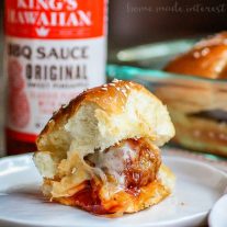 Sweet and tangy these easy BBQ Meatball Sliders are the ultimate game day appetizer for your next football party. Make this easy appetizer recipe for the Super Bowl. This easy slider recipe is the perfect party food for feeding a crowd.