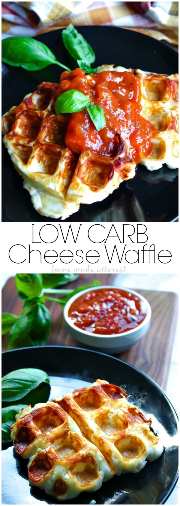 This Low Carb Cheese Waffle is made from gooey Halloumi cheese. Enjoy cheese waffles topped with your favorite low carb tomato sauce as a low carb cheese stick substitute. This is an easy low carb appetizer that totally fills that fried cheese craving!