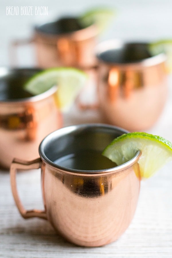 These Moscow Mule Jello Shots are a fun party shot that has all the flavors of the popular cocktail!