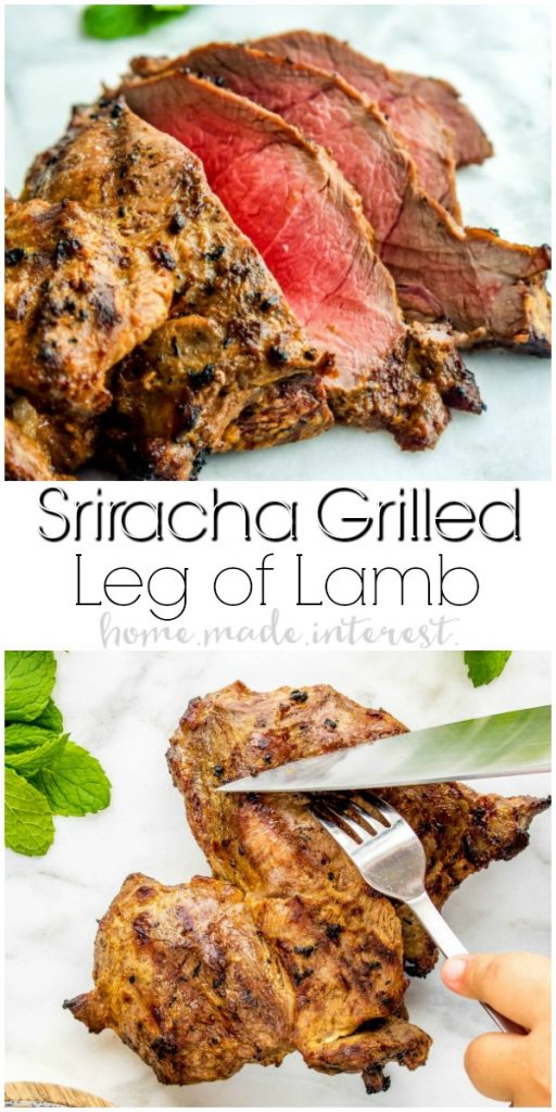 Sriracha Grilled Leg of Lamb | Put a updated spin on a classic recipe! I gave my grilled lamb recipe a little heat by marinating it in a Sriracha marinade. This easy Sriracha Grilled Leg of Lamb recipe adds just the right amount of spice to this grilled lamb recipe. We’ll show you how to cook lamb and how to use a Big Green Egg for the best grilling experience.