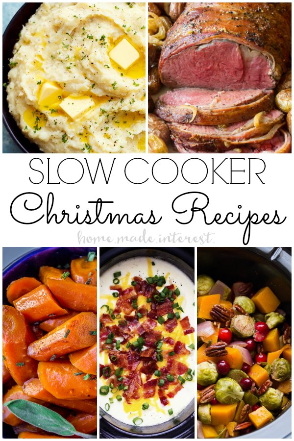 Christmas recipes made in the slow cooker. Who needs an oven when you have a slow cooker? These amazing slow cooker recipes are all Christmas dinner slow cooker recipes. 