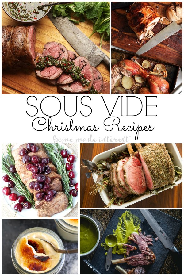 Christmas recipes made with a sous vide. These sous vide recipes are sure to impress your guests! Make your Christmas dinner recipes using some of these sous vide recipes!