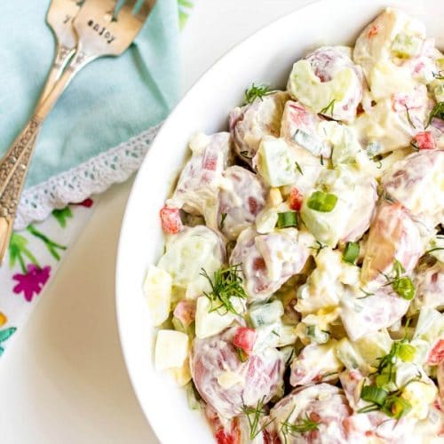 sour cream dressing for potatoes New Potato Salad With Sour Cream and Dill