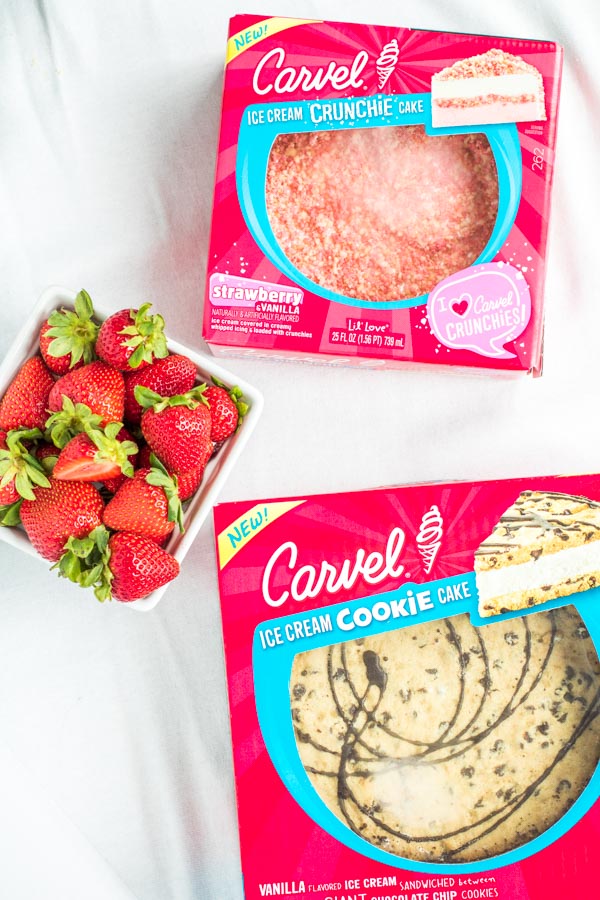 carvel ice cream cakes and strawberries