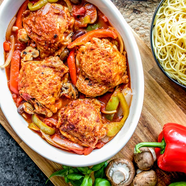 easy family Slow Cooker Chicken Cacciatore