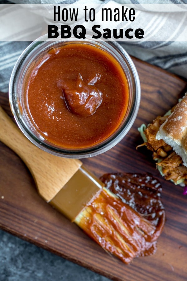 This homemade bbq sauce is for ribs, pulled pork, chicken, whatever you like! It's a sweet and spicy BBQ sauce recipe that is perfect for summer BBQs, grilling recipes, and slow cooker recipes. Learn how to make BBQ sauce at home! #BBQ #bbqsauce #sauce #grilling #ribs #chicken # pork #homemadeinterest