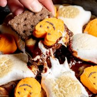 Halloween S'mores Dip made with Peeps