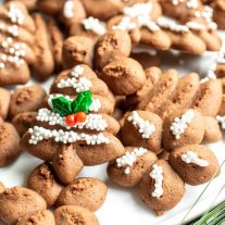 Holiday Chocolate Spritz Cookies