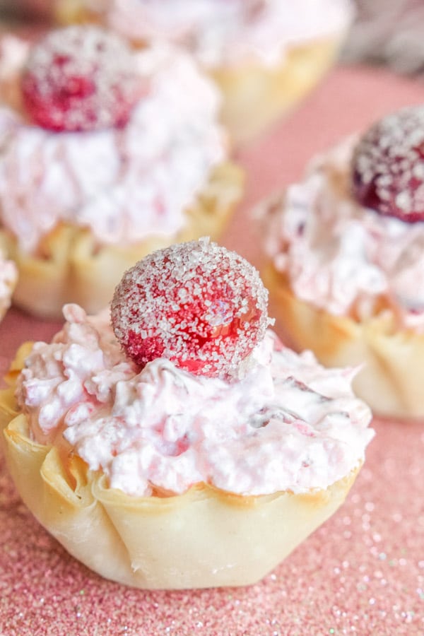 phyllo cup Cranberry Cheesecake Bites