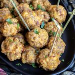 Stuffing Sausage Balls appetizer for New Year's eve