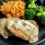 Instant Pot Pork Chops with Mushroom Gravy made with cream of mushroom soup