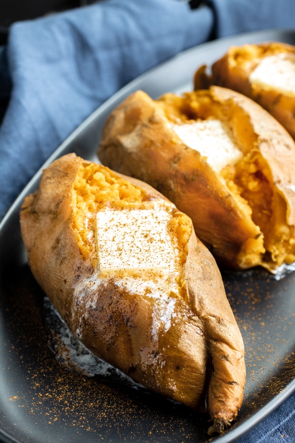 Instant Pot Sweet Potatoes with melted butter