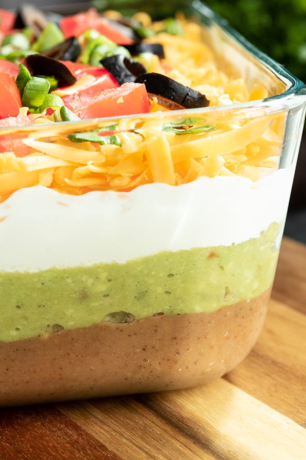 perfectly layered 7 Layer Dip