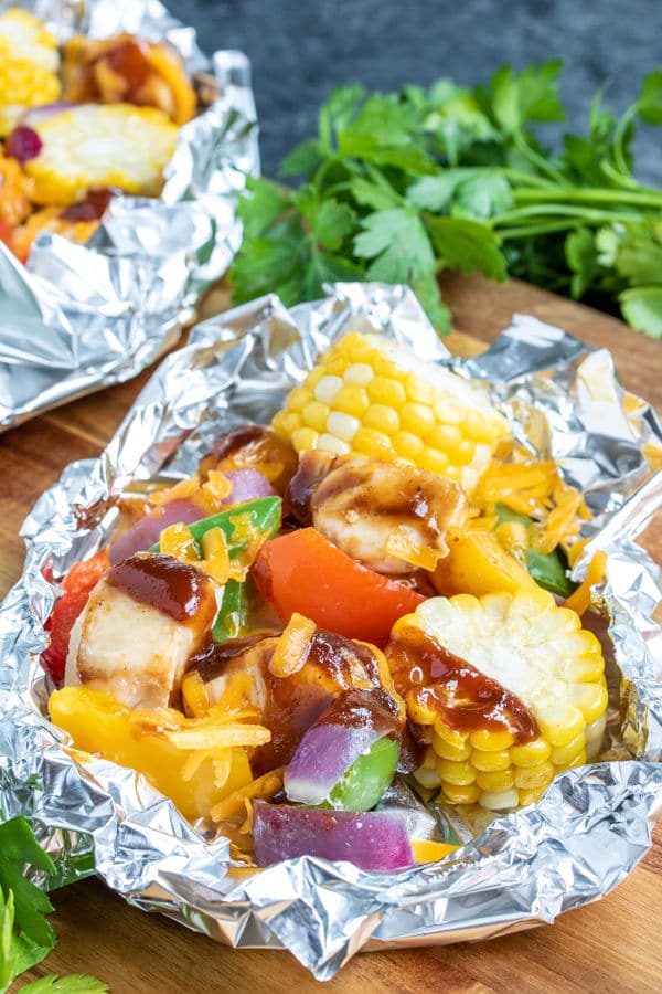 BBQ Chicken Foil Packets are great for camping trips