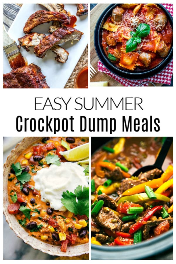 These easy summer crockpot meals, slow cooker meals, and dump meals for the family are great, just dump and go! These easy meal prep recipes and freezer cooking recipes can be thrown in the slow cooker and cooked all day while you are out having fun. These Crockpot recipe ideas are perfect for dinner on busy nights. #slowcooker #crockpot #mealprep #dinner #summer #homemadeinterest