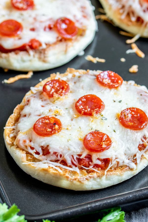 English Muffin Pizza for lunch