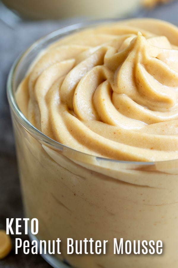This easy Keto peanut butter mousse is a low carb, gluten-free dessert recipe that is perfect if you're on the keto diet. Just a few simple ingredients whipped together and you have a creamy, peanut butter dessert that will satisfy your low carb sweet tooth. #peanutbutter #lowcarbdiet #keto #ketodiet #lowcarb #dessert #homemadeinterest