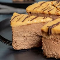 slice of Low Carb Chocolate Cheesecake