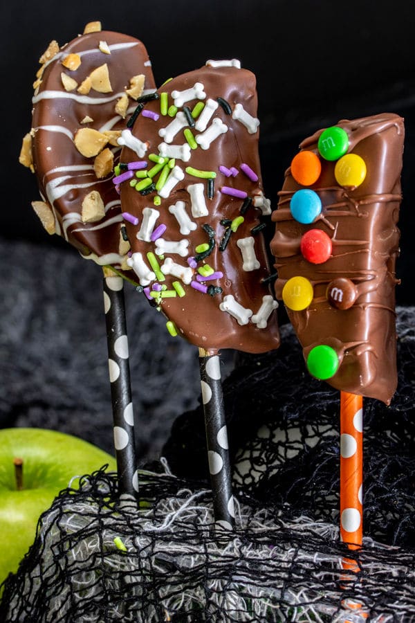 Chocolate Covered Apple Kabobs are fun for kids to make
