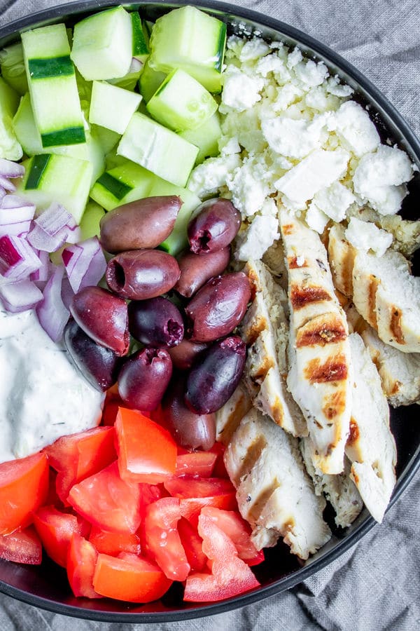 Keto Chicken Gyro Bowl is a healthy low carb meal