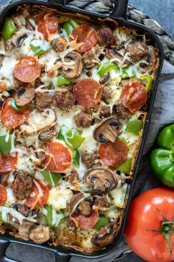 Low Carb Pizza Casserole is a easy family dinner