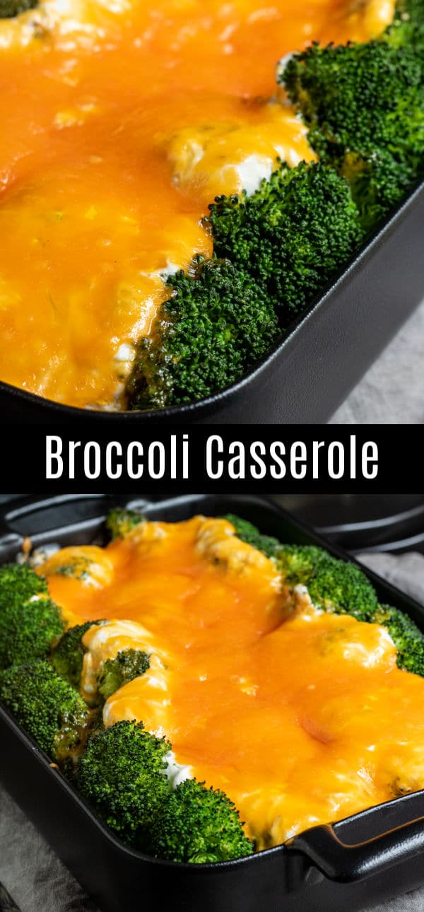 This easy Cheesy Broccoli casserole is a simple baked casserole recipe that is the perfect side dish for a weeknight dinner or a holiday meal like Easter dinner, Thanksgiving dinner, or Christmas dinner. It is the BEST creamy, cheesy, broccoli casserole made with mushroom soup and sour cream. #easter #thanksgiving #christmas #broccoli #cheese #casserole #sidedish #homemadeinterest