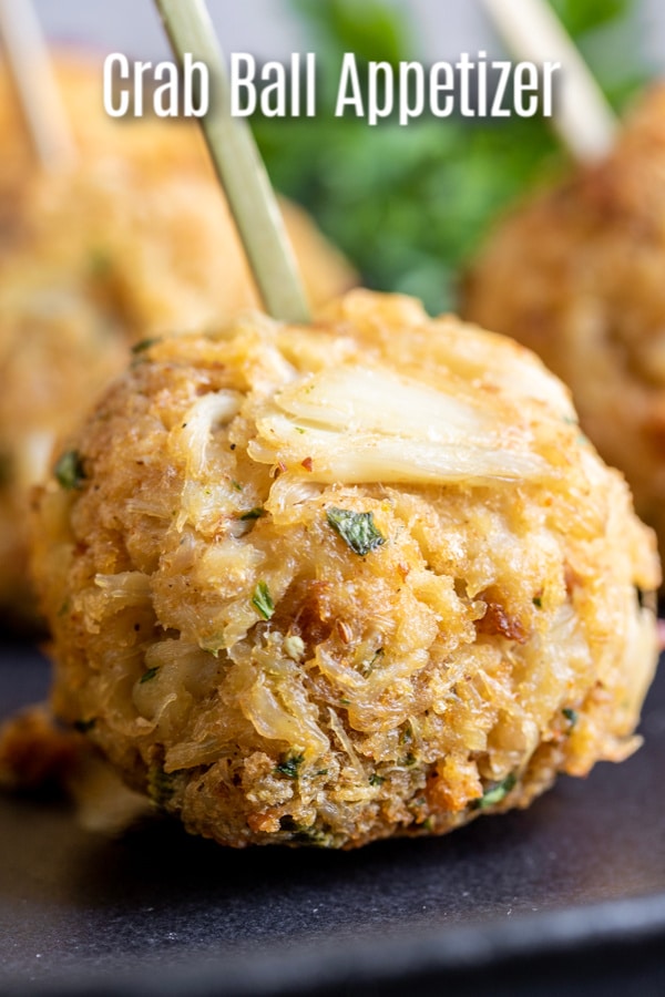 These quick and easy Crab Balls are an easy appetizer recipe that is perfect for holiday parties like Thanksgiving, Christmas, and New Year's Eve. These delicious homemade crab balls are made with lump crab meat and boxed stuffing mix for an easy seafood appetizer recipe that is ready in less than 20 minutes! #thanksgiving #christmas #newyearseve #appetizer #crab #seafood #homemadeinterest