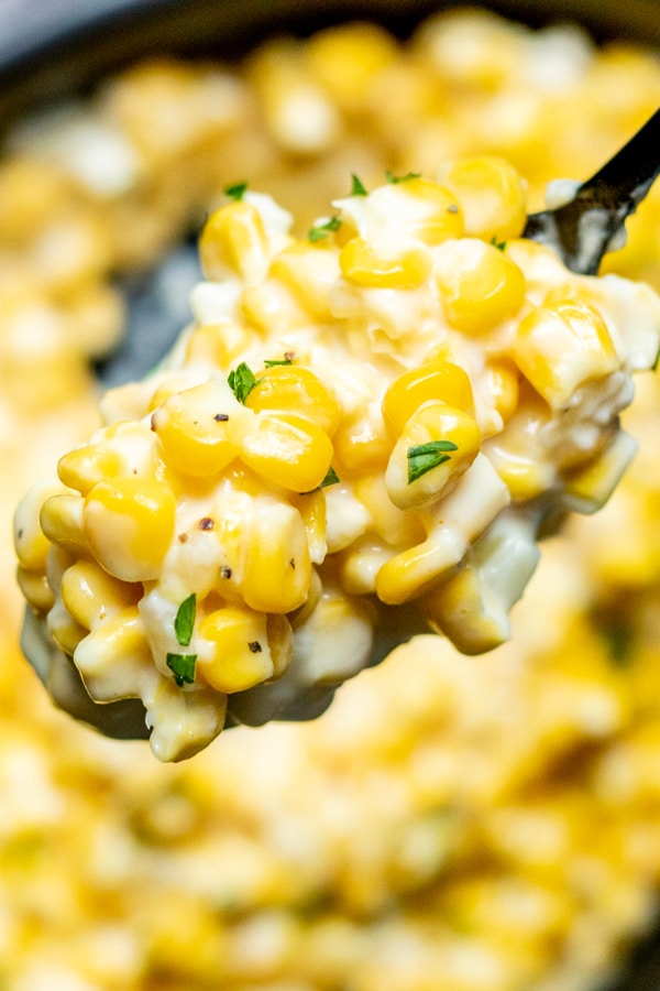 easy and quick holiday side dish of Creamed Corn