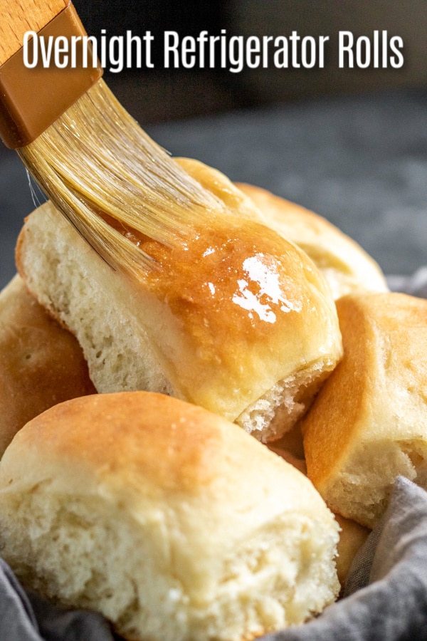 This quick and easy recipe for Overnight Refrigerator Yeast Rolls makes soft, fluffy yeast rolls that are perfect for Easter, Thanksgiving, or Christmas. These are make ahead yeast rolls that sit in the refrigerator overnight and then finishing rising the next day before you bake them in the oven. #thanksgiving #christmas #bread #rolls #baking #homemadeinterest